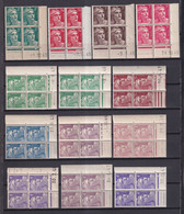 COINS DATES 1945/1948 - GANDON - 33 BLOCS De 4 ** MNH - 3 SCANS !! - COTE YVERT = 290 EUR. - 1940-1949