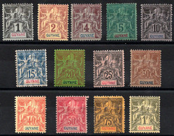 GUYANE - YT  N° 33 à 42 - Neufs * - MH - Cote 310,00 € - Unused Stamps