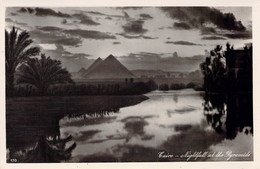 CPA - EGYPTE - Le Caire - Nuit Tombante Sur Les Pyramides - Cairo