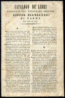 Catalogo De' Libri Pubblicati Dal Tipografo Editore Pietro Fiaccadori Di Parma Dal 1825 Al 1847 - Other