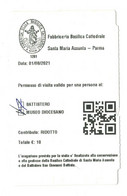 Italy,  Parma  , Basilica Cattedrale Santa Maria Assunta Entrance & Museum Ticket , Used - Tickets - Vouchers