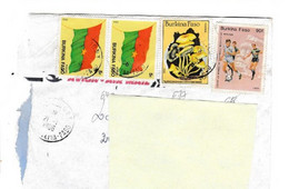 BURKINA-FASO  -LETTRE DE OUAGADOUGOU   21/01/1986 Pour FRANCE/N° 640+668+677 THEMATIQUE EN L ETAT - Burkina Faso (1984-...)