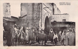 CPA - MAROC - MEKNES - Entrée Du Mellah - Animée - Ane - - Meknes