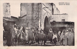 CPA - MAROC - MEKNES - Entrée Du Mellah - Animée - Ane - - Meknès