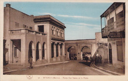 CPA - MAROC - MEKNES - Porte Dar Smen Et La Poste - Colorisée - Animée - Meknès