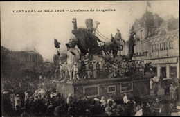 CPA Nice Nizza Alpes Maritimes, Carnaval 1924, L'Enfance De Gargantua - Altri Comuni