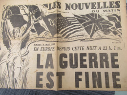 Les Nouvelles Du Matin /Jean Marin/La GUERRE EST FINIE/ Mardi 8 Mai 1945/ La Victoire En Chantant/ 1945           VJ145 - Andere