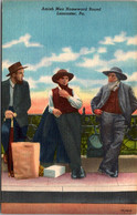 Pennsylvania Lancaster Amish Men Homeward Bound Curteich - Lancaster