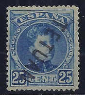 ESPAÑA/MARRUECOS 1908 - Edifil #20hi - MLH * - Variedad: Sobrecarga Invertida - Marruecos Español