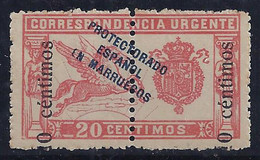 ESPAÑA/MARRUECOS 1920 - Edifil #66 - MNH ** - Variedad: Sobrecarga Desplazada Hacia Abajo - Marruecos Español