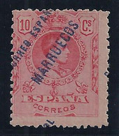 ESPAÑA/TANGER 1909/14 - Edifil #3 - MLH * - Variedad: Sobrecarga Desplazada - Marruecos Español