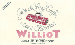 VIEUX PAPIERS BUVARD 13 X 21 CM CHICOREE WILLIOT GIRAUD DUQUESNE - Caffè & Tè