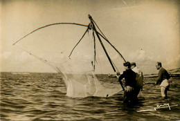 La Plaine Préfailles * Partie De Pêche à La Prée * Pêcheurs Carrelet Filet - La-Plaine-sur-Mer