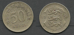 Estland Estonia Estonie 50 Senti Coin 1936 - Estonia