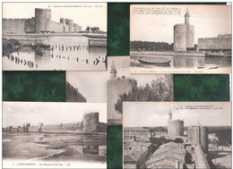 5 CINQUE FIVE POSTCARDS OF AIGUES MORTES ALL ND PUBLISHER - Aigues-Mortes