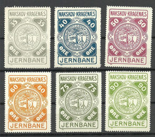 DENMARK Dänemark Railway Packet Stamps Eisenbahn Paketmarken Naksov - Kragenaes MNH - Pacchi Postali