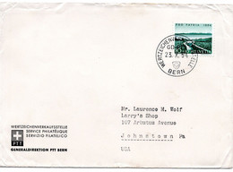 60349 - Schweiz - 1954 - 10Rp Pro Patria '54 EF A DrucksBf BERN -> Johnston, PA (USA) - Covers & Documents