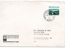 60349 - Schweiz - 1954 - 10Rp Pro Patria '54 EF A DrucksBf BERN -> Johnston, PA (USA) - Briefe U. Dokumente