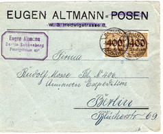 53122 - Deutsches Reich - 1923 - 2@400.000M/40Pfg A OrtsBf BERLIN - Cartas & Documentos