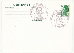 Entier Repiqué - 1,80 Liberté - Obl Temp "Naissance De Darius Milhaud" - MARSEILLE - 4 Sept 1985 - Commemorative Postmarks