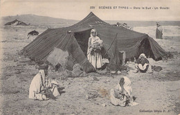 CPA - ALGERIE - Scènes Et Types - Dans Le Sud - Un Gourbi - Scene & Tipi