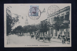 HOI-HAO - Affranchissement Surchargé Hoi-Hao Sur Carte Postale De Haiphong En 1922 - L 127096 - Briefe U. Dokumente