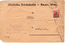 53200 - Deutsches Reich - 1923 - 2MioM/5000M EF A Bf MUENCHEN -> Mittersendling, M Hs Vermerk ↓ - Cartas & Documentos