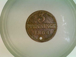 Münze, 3 Pfenninge, 1864, Mecklenburg Schwerin, Friedrich Franz - Numismatiek