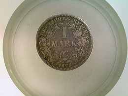 Münze, 1 Reichsmark, 1875 F, Kl. Adler - Numismatik