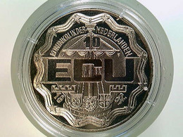 Münze/Medaille, 10 ECU, 1992, Niederlande, Königliche Familie, Cu/Ni, 38,6 Mm, Stempelglanz - Numismática