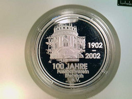Medaille, 100 Jahre Fußballverein Biebrich E.V. 1902-2002, Silber 999, 40 Mm - Numismatik