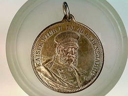 Medaille, 22.3.1897, Kaiser Wilhelm I. Zum 100. Geburtstag, Brustportrait In Uniform, Denkmal - Numismatik