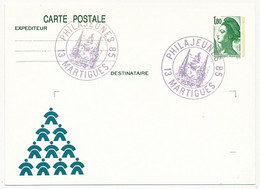 Entier Repiqué - 1,80 Liberté - "Philajeunes 85" - 13 MARTIGUES - 7/8 Déc 1985 - Postales  Transplantadas (antes 1995)