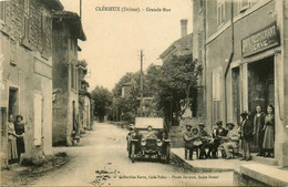 Clérieux * La Grande Rue Du Village * Café Restaurant SERVE * Automobile Voiture Ancienne - Autres & Non Classés