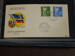 Germany SAAR 1958 Europa FDC VF - 1958