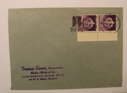 1942 Cover Dt Reich Wk2 Deutsches Reich Bord De Feuille Oblit Mecanique Mi 818 - Cartas & Documentos