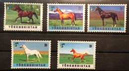 Turkmenistan 2020 Famous Turkmen Horse Breeds Set Of 5 Stamps Mint - Turkmenistan