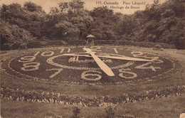 CPA - BELGIQUE - OSTENDE - Parc Léopold - Horloge De Fleurs - Flamme Ostend - Oostende