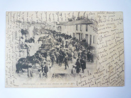 2022 - 3419  MAUBOURGUET  (Hautes-Pyrénées)  :  Marché Aux CHEVAUX Un Jour De FOIRE  -  RARE   XXX - Maubourguet