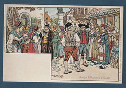 ⭐ France - Carte Postale - Paul Kauffmann - Le Louage Des Servantes - Usages Et Costumes D'Alsace ⭐ - Kauffmann, Paul