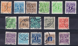 C 344 ++ DENMARK DÄNEMARKEN DENEMARKEN PORTO 1921-1930 MHL 9-24 USED - Segnatasse