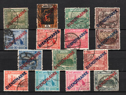 Saar (Germany) 1922 Set Overprinted Service/dienst Stamps (Michel D 1/15) Used - Dienstzegels