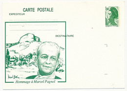 Entier Repiqué - 1,90 Liberté - Hommage à Marcel Pagnol - Neuve - Overprinter Postcards (before 1995)