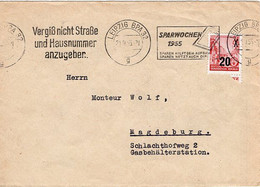 53590 - DDR - 1955 - 20/24Pfg EF A Bf LEIPZIG - SPARWOCHEN 1955 ... -> Magdeburg - Cartas