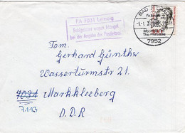 53591 - Bund - 1990 - 100Pfg Frauen EF A Bf BAD BUCHAU - ... -> DDR, M Stpl "Fehlgeleitet Wegen Maengel ..." - Storia Postale