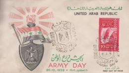 Enveloppe  FDC  1er  Jour   EGYPTE   Journée   De  L' Armée   1959 - Brieven En Documenten