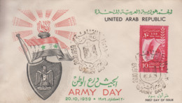 Enveloppe  FDC  1er  Jour   EGYPTE   Journée   De  L' Armée   1959 - Covers & Documents