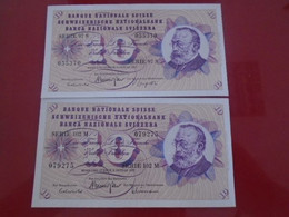 SWITZERLAND SUISSE  , P 45u, 10 Francs, 1977, UNC , 2 Notes - Suisse