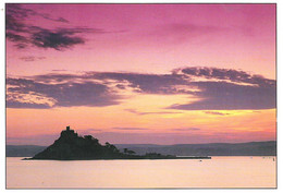 SUNSET AT ST. MICHAEL'S MOUNT, CORNWALL, ENGLAND. UNUSED POSTCARD Ls6 - St Michael's Mount