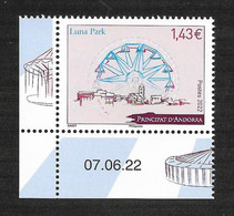 Andorre 2022 - Luna Park ** (coin Daté) - Unused Stamps